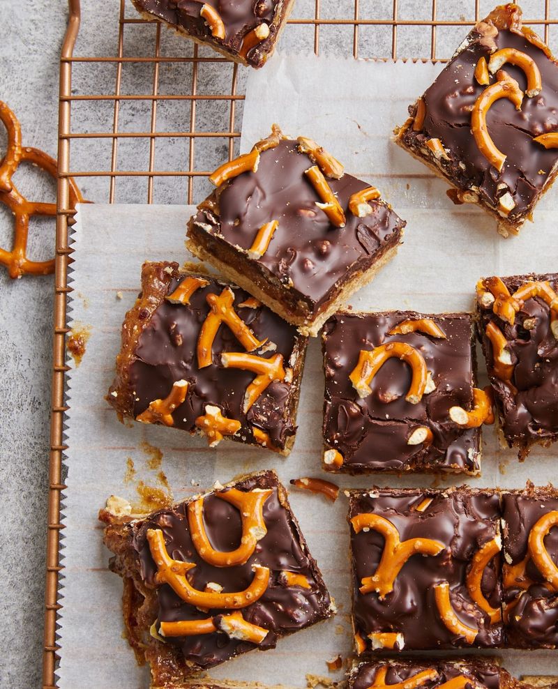 Salted Caramel Pretzel Bars