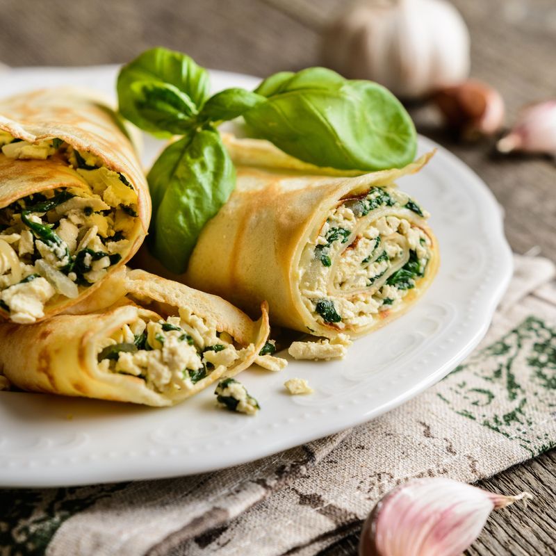 Savory Crepes with Spinach and Ricotta