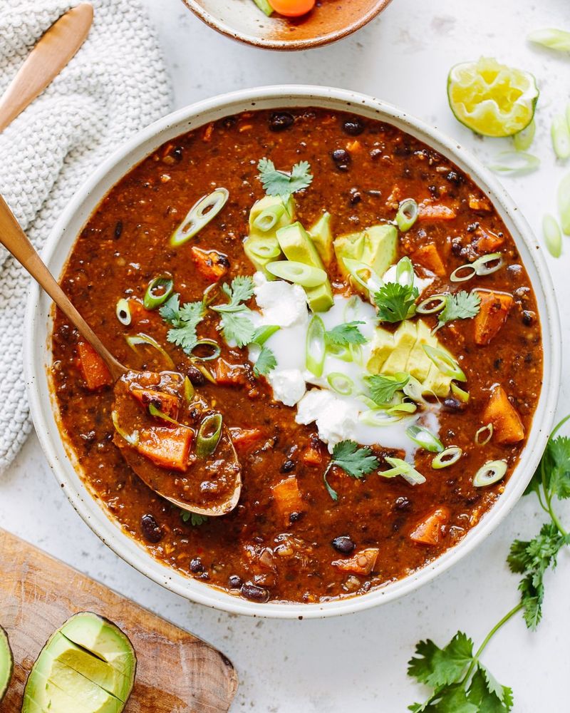 Sweet Potato and Black Bean Chili