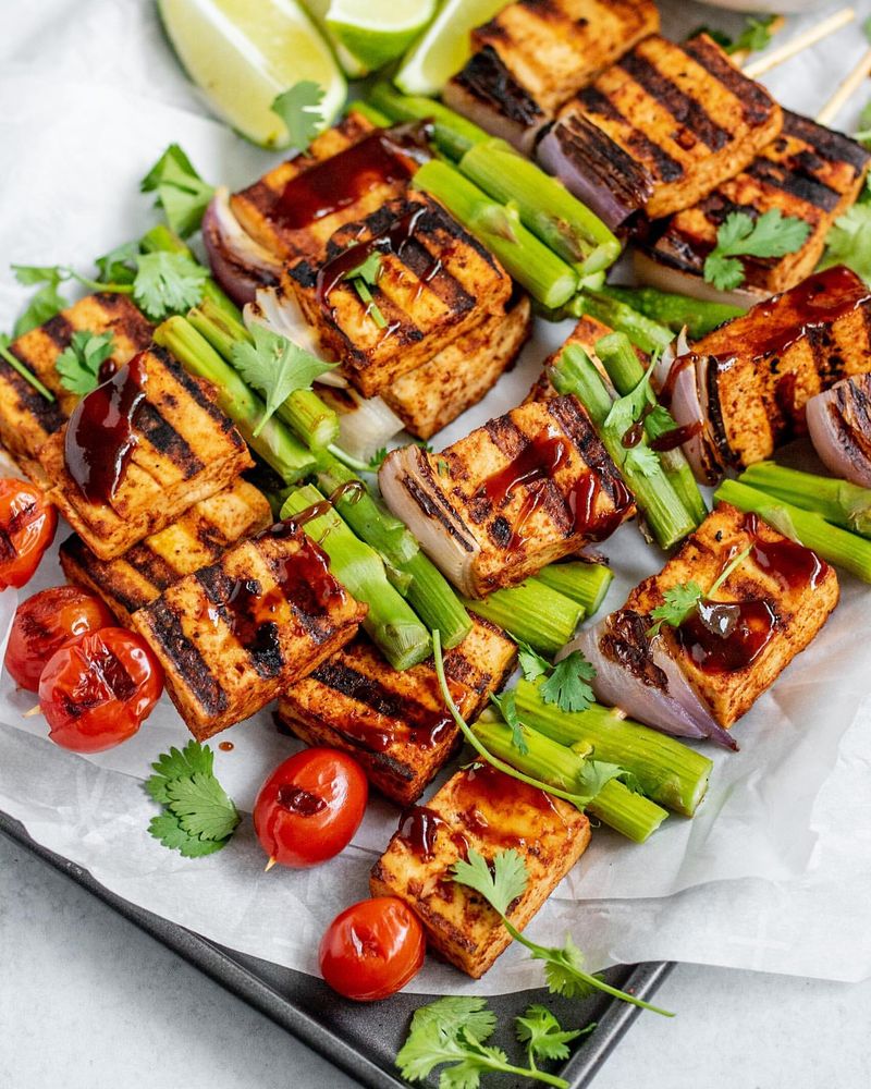 Tofu and Vegetable Skewers