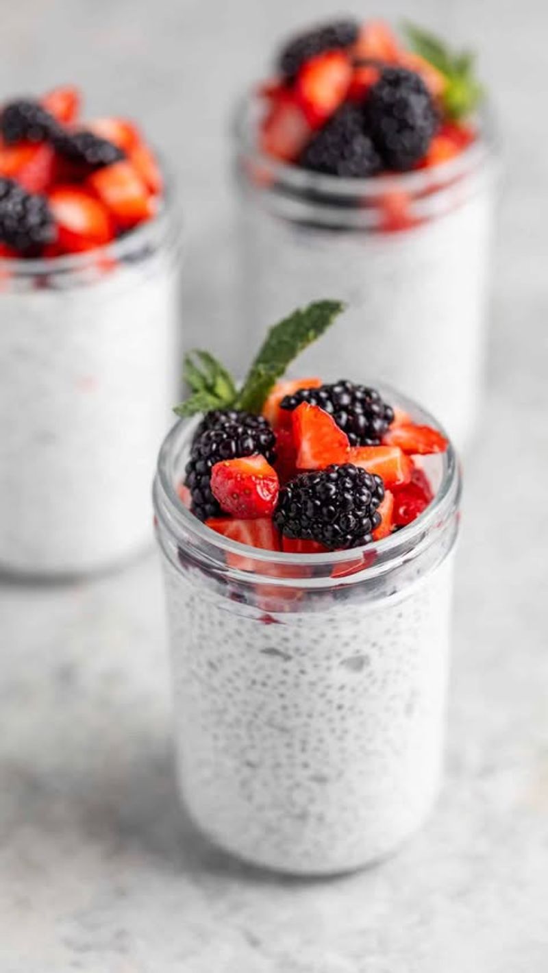 Vanilla Chia Seed Pudding with Berries