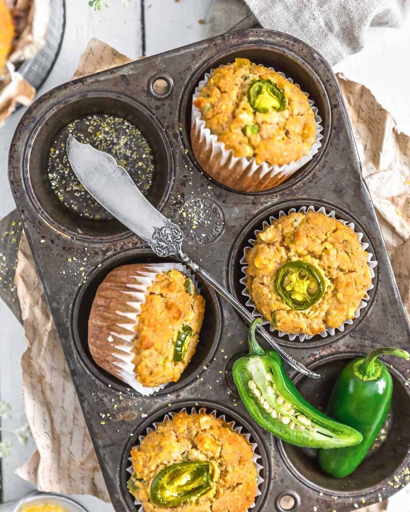 Corn and Jalapeño Muffins