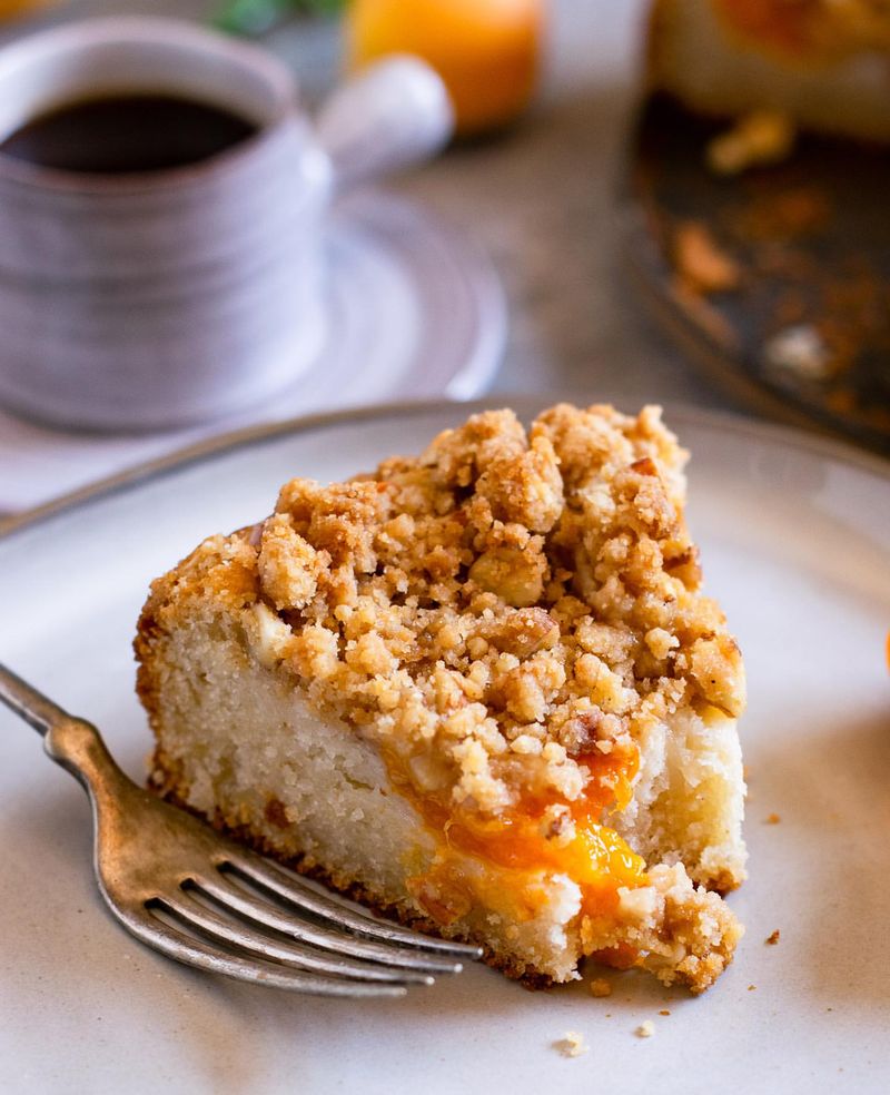 Apricot Almond Streusel Cake