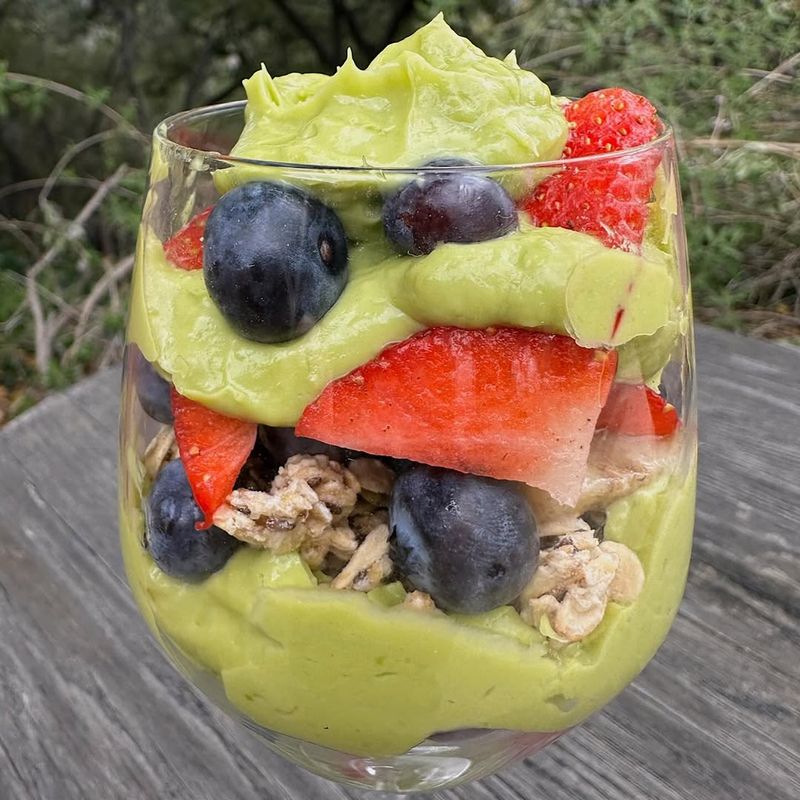 Avocado and Berry Parfait