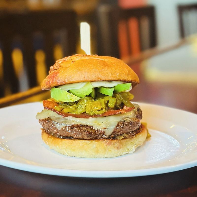 Avocado and Blue Cheese Burger