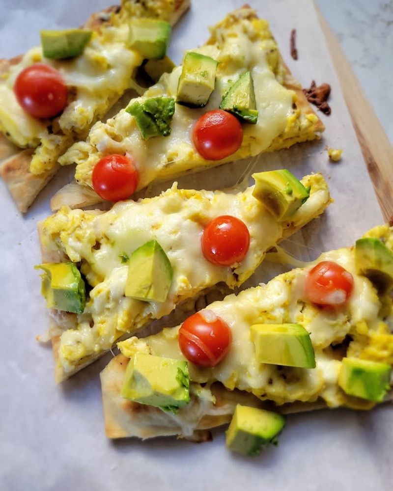 Avocado and Egg Breakfast Pizza