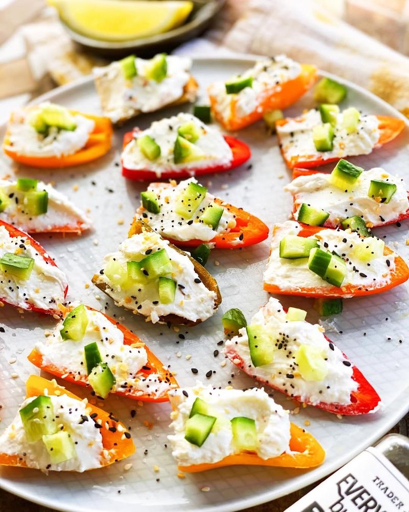 Avocado and Feta Stuffed Peppers