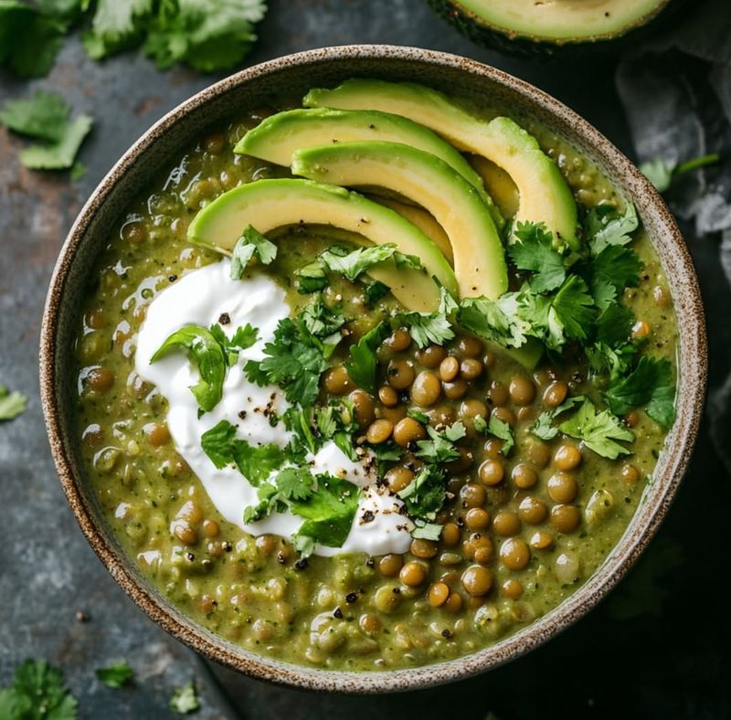Avocado and Lentil Soup