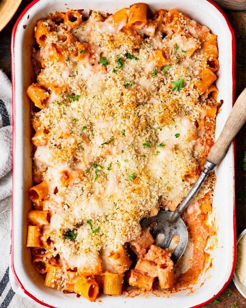 Baked Rigatoni with Roasted Vegetables