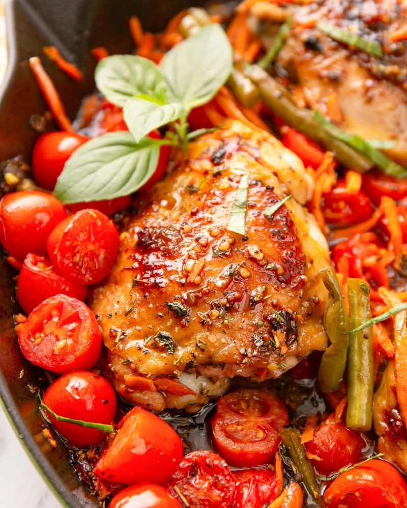 Balsamic Tomato Chicken Bake