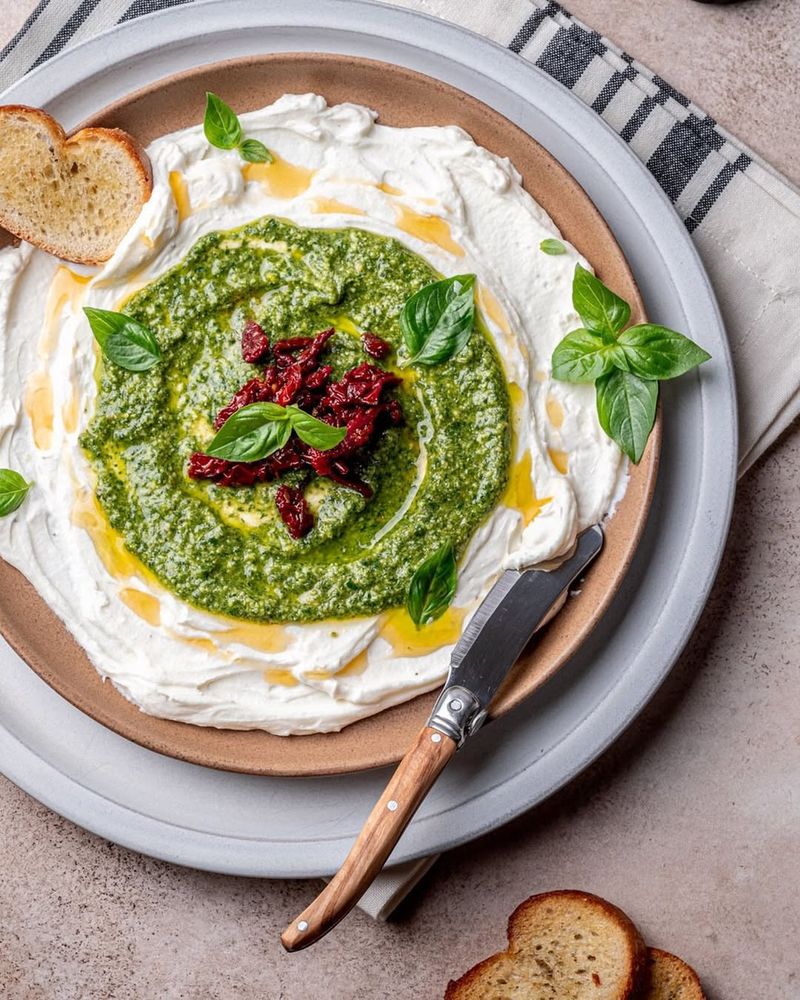 Basil Pesto and Sun-dried Tomato