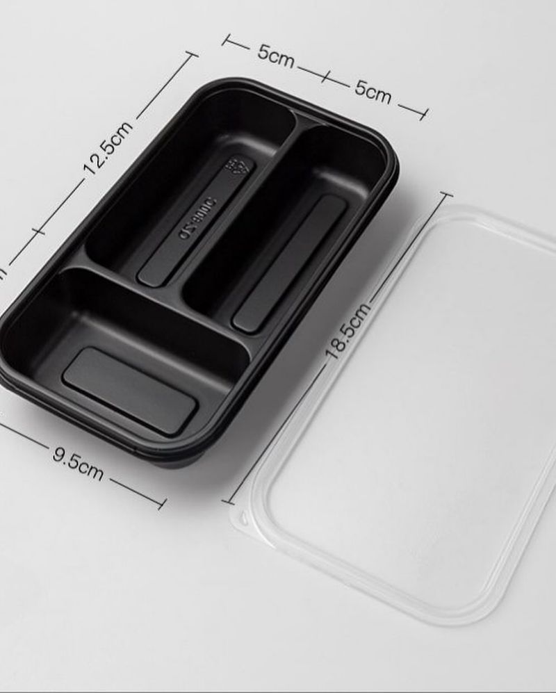 Black Plastic Bento Box