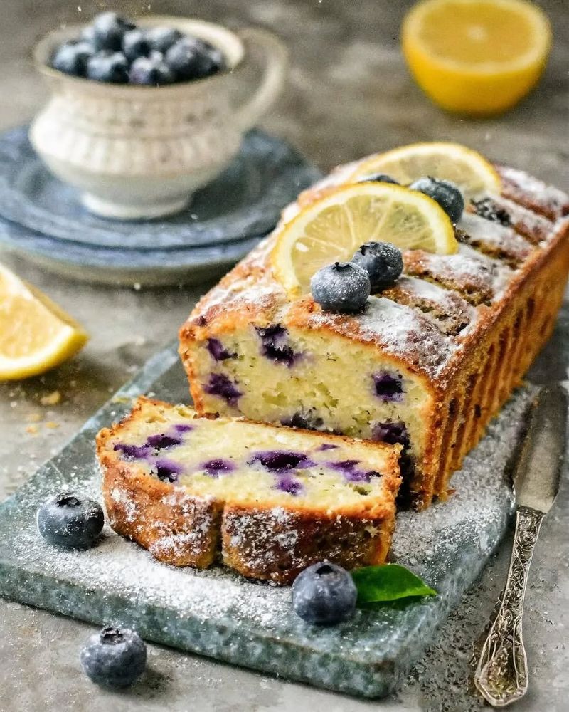 Blueberry Lemon Yogurt Loaf Cake