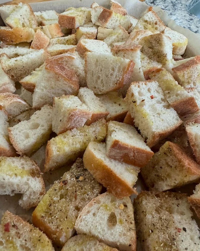 Bread Croutons from Stale Bread