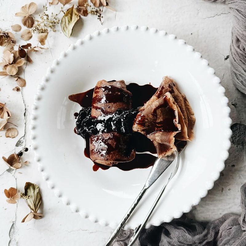 Brownie Mix Chocolate Crêpes