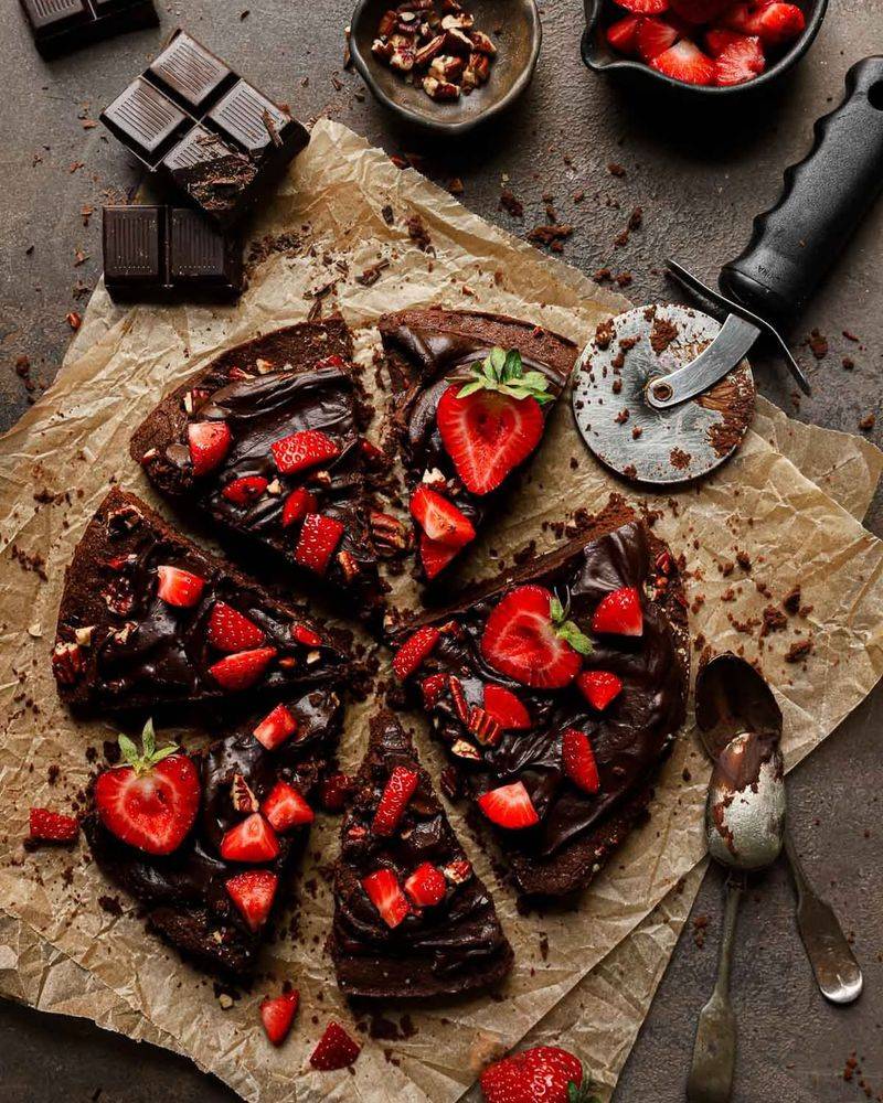 Brownie Mix Chocolate Pizza