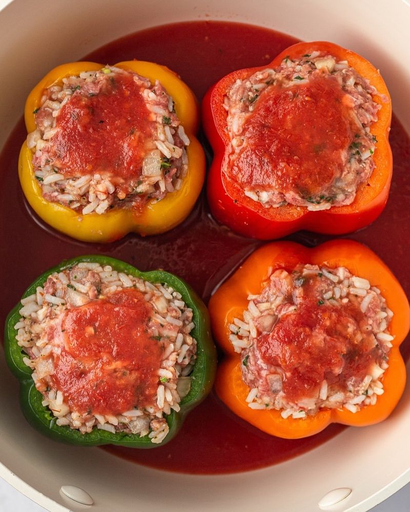 Cabbage-Stuffed Bell Peppers