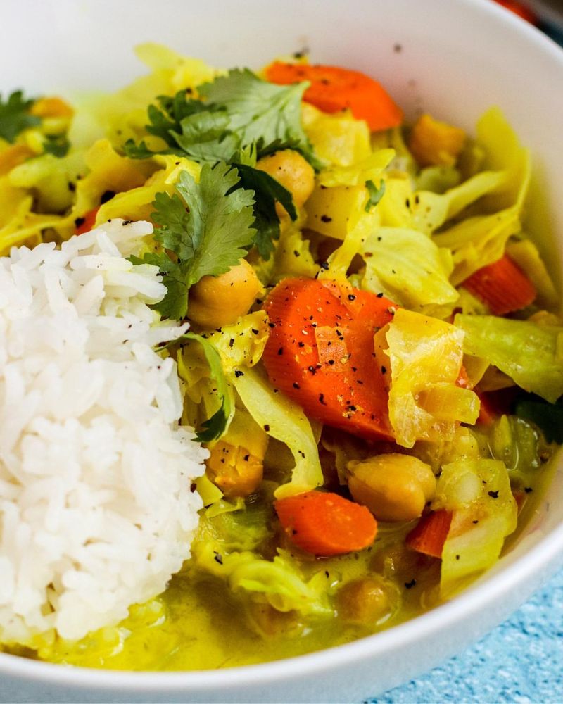 Cabbage and Chickpea Curry