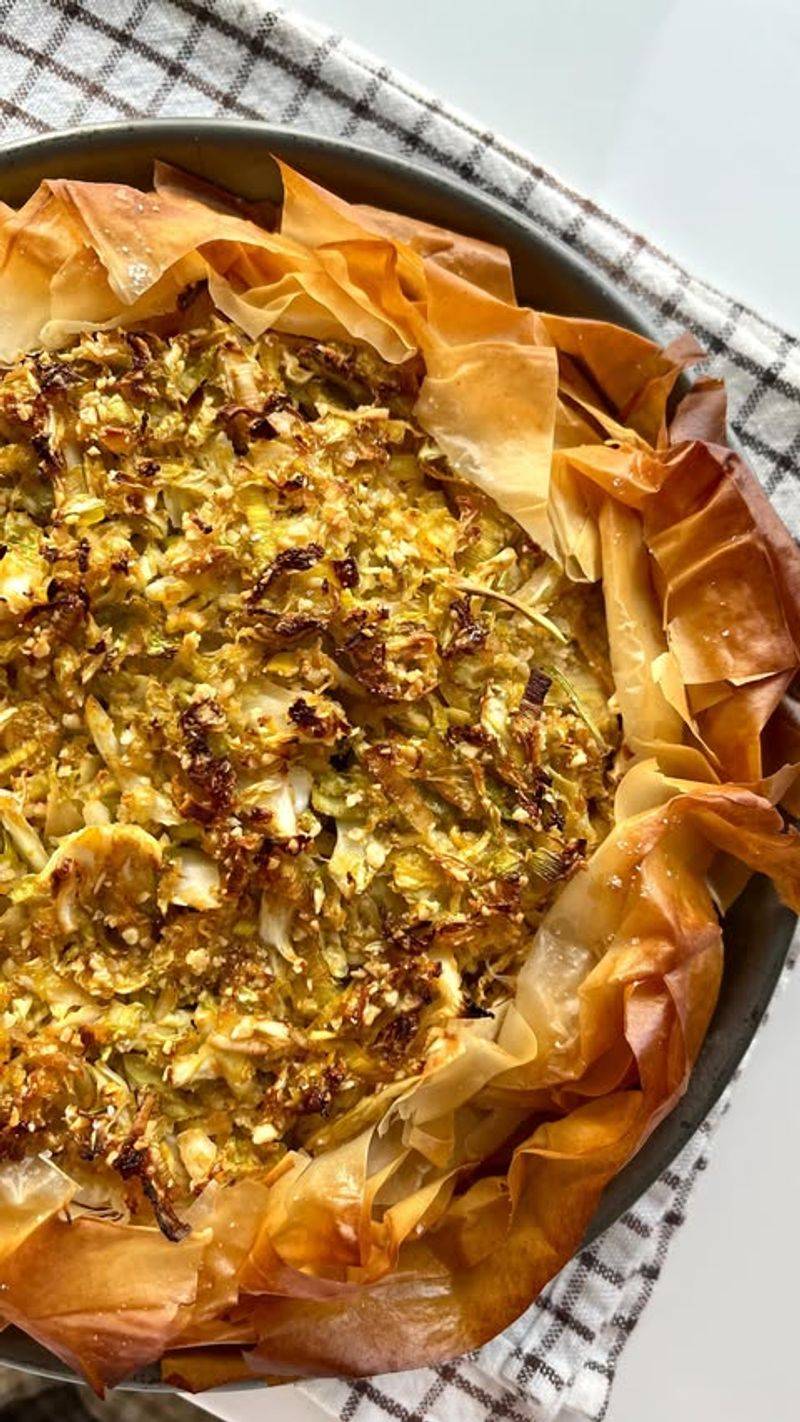 Cabbage and Pear Tart