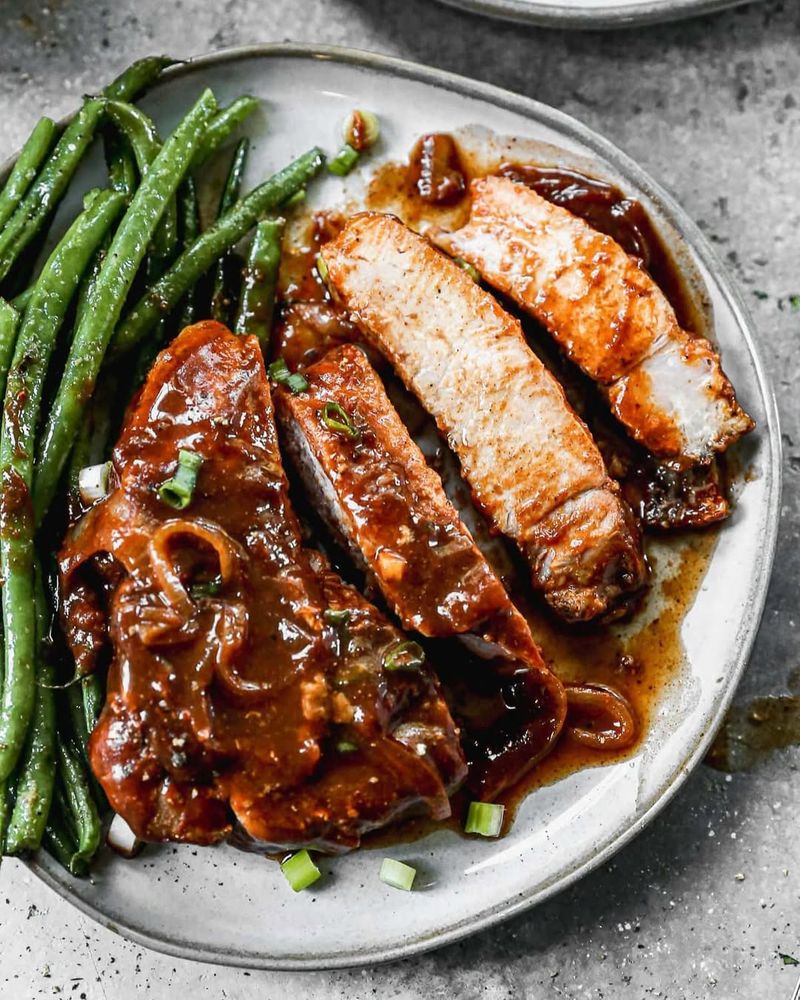 Chili Chocolate Pork Chops
