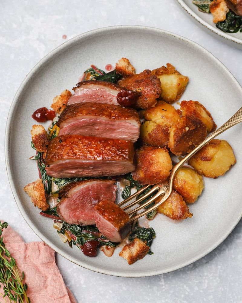 Crispy Duck Breast with Orange Glaze