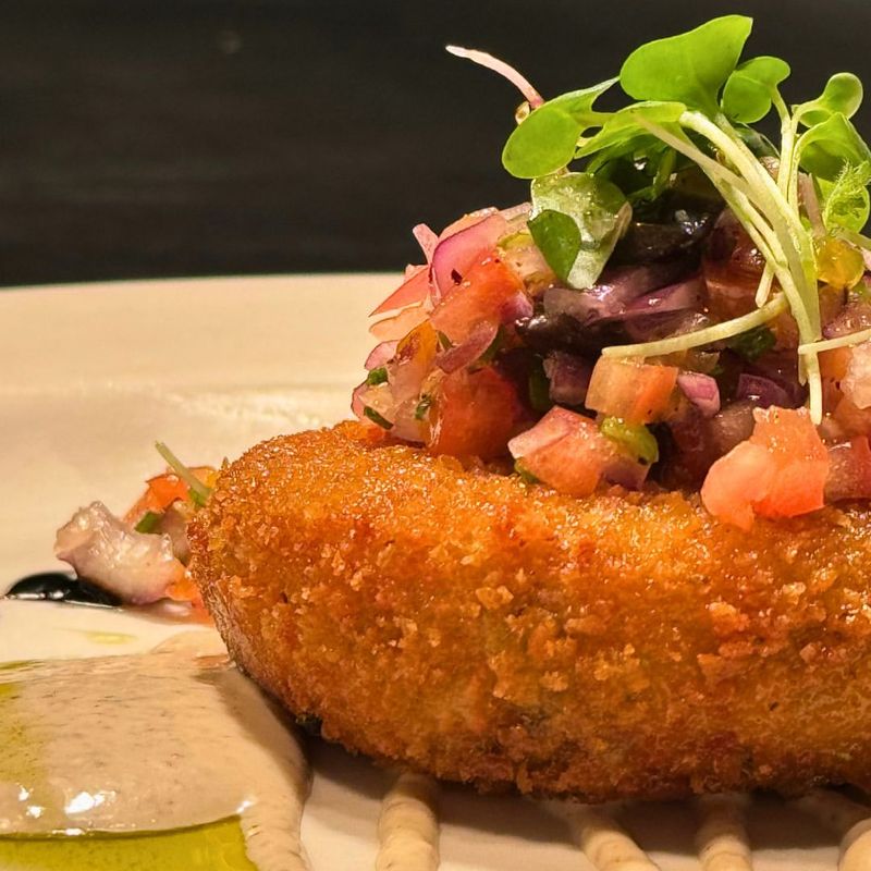 Crispy Polenta Cakes with Tomato Relish