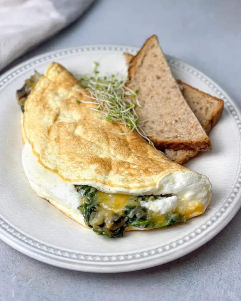 Egg White Omelette with Spinach