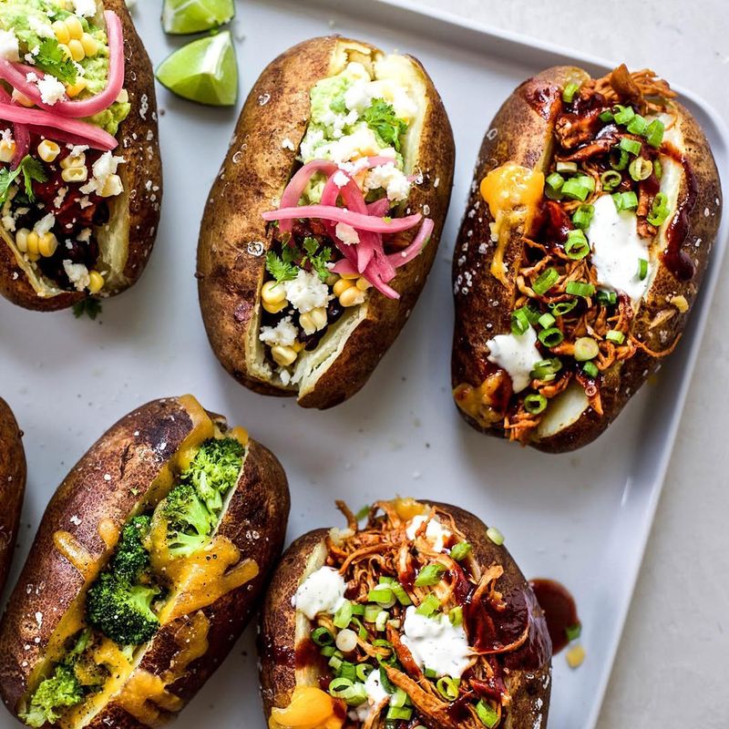 Baked Potatoes with Toppings