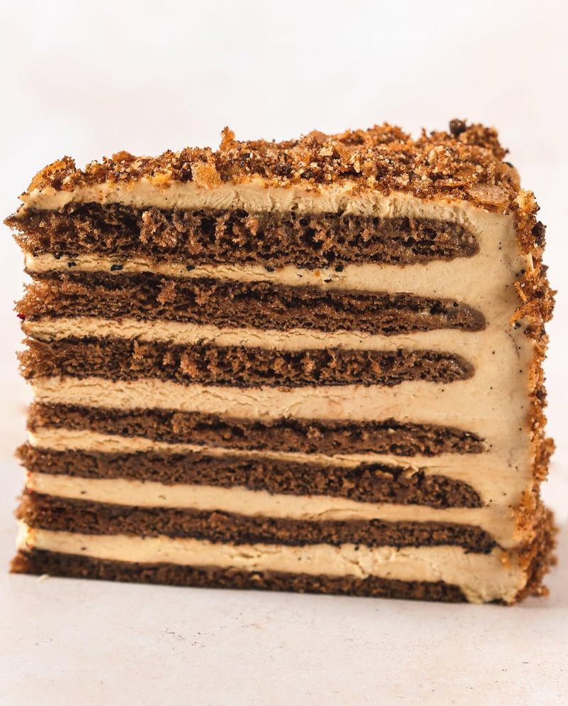 Hazelnut Praline Layer Cake