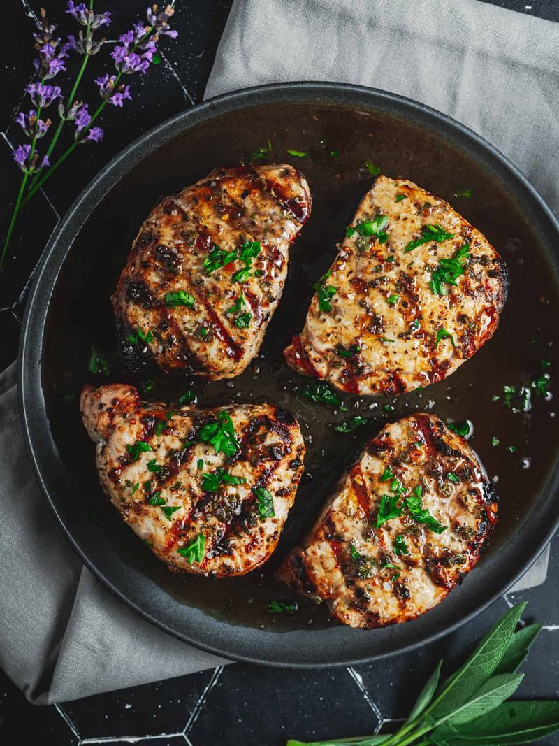 Lavender-Infused Pork Chops