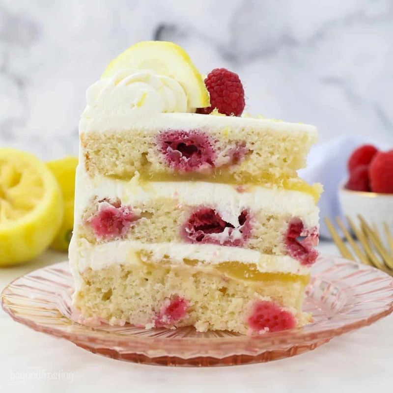 Lemon Raspberry Layer Cake