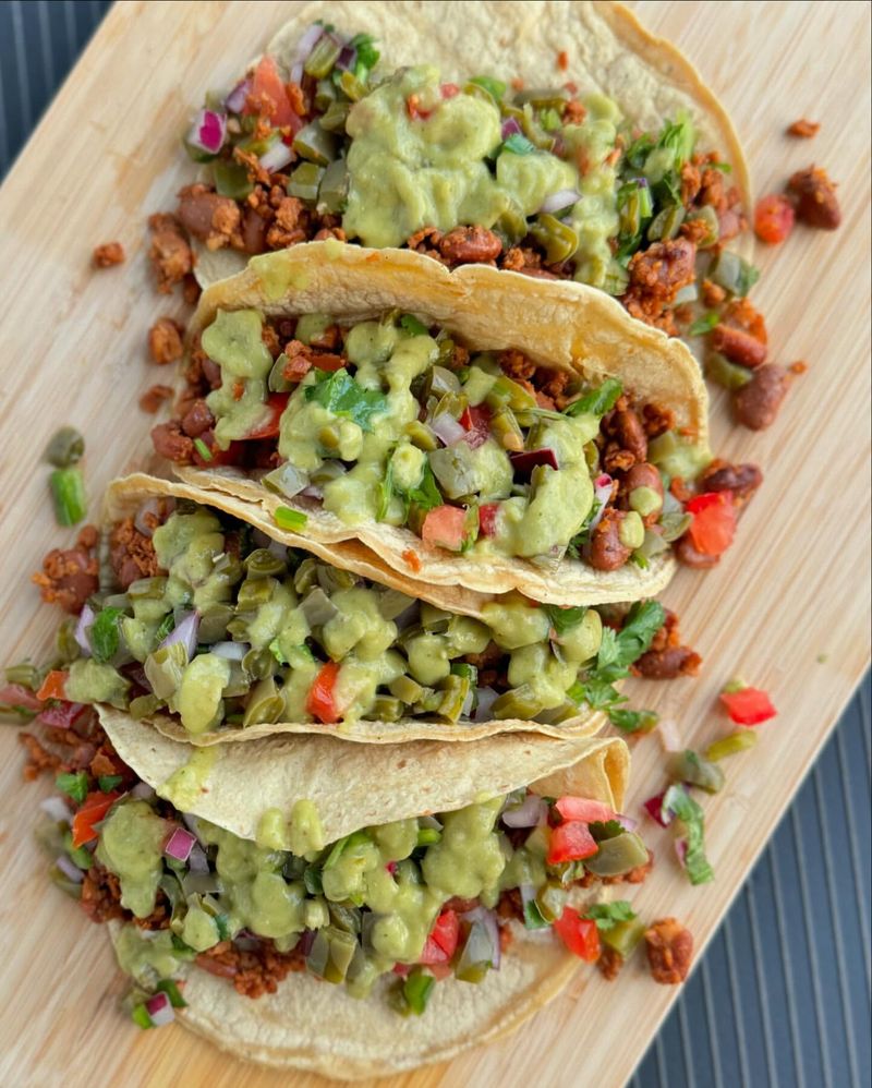 Lentil Tacos with Avocado Salsa