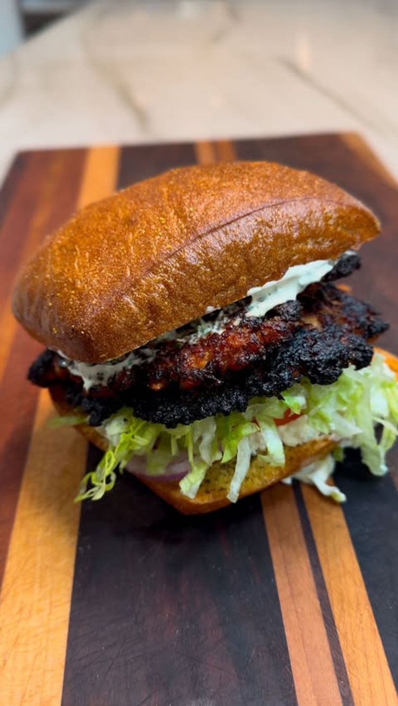 Maple Glazed Salmon Burger