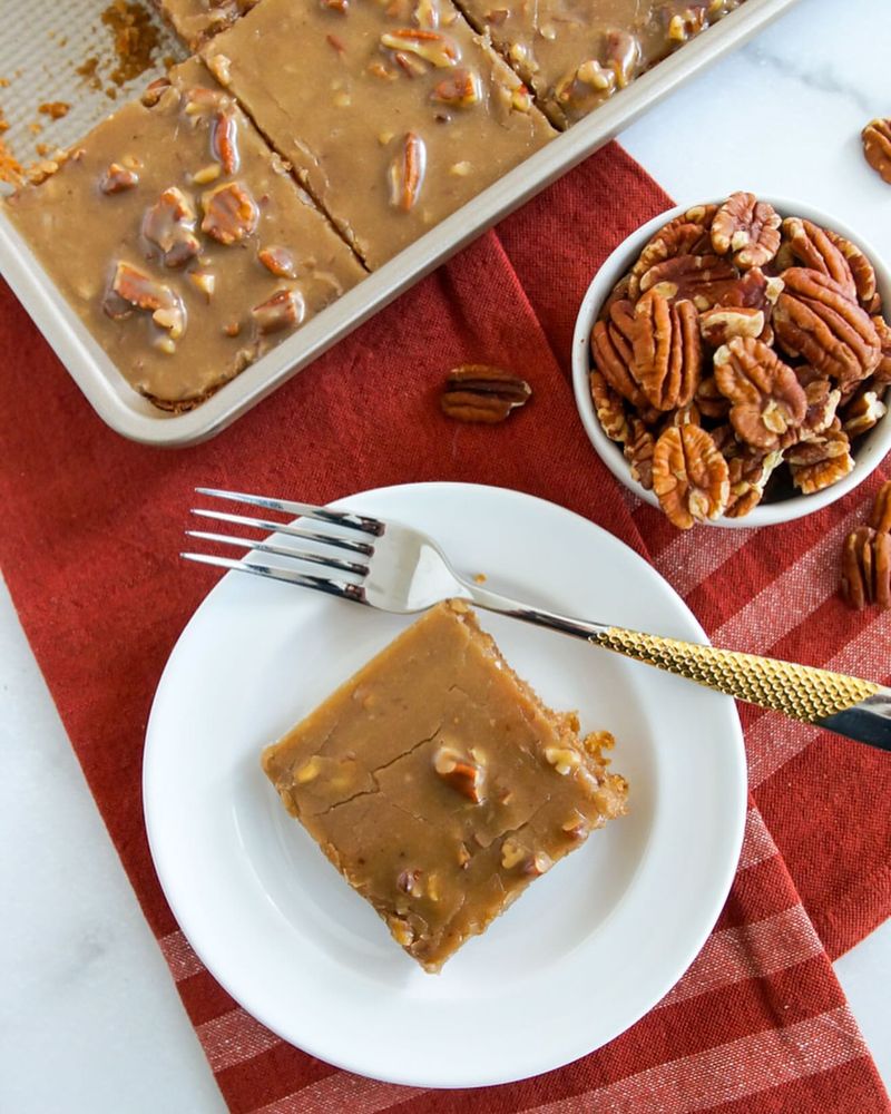 Maple Pecan Sheet Cake