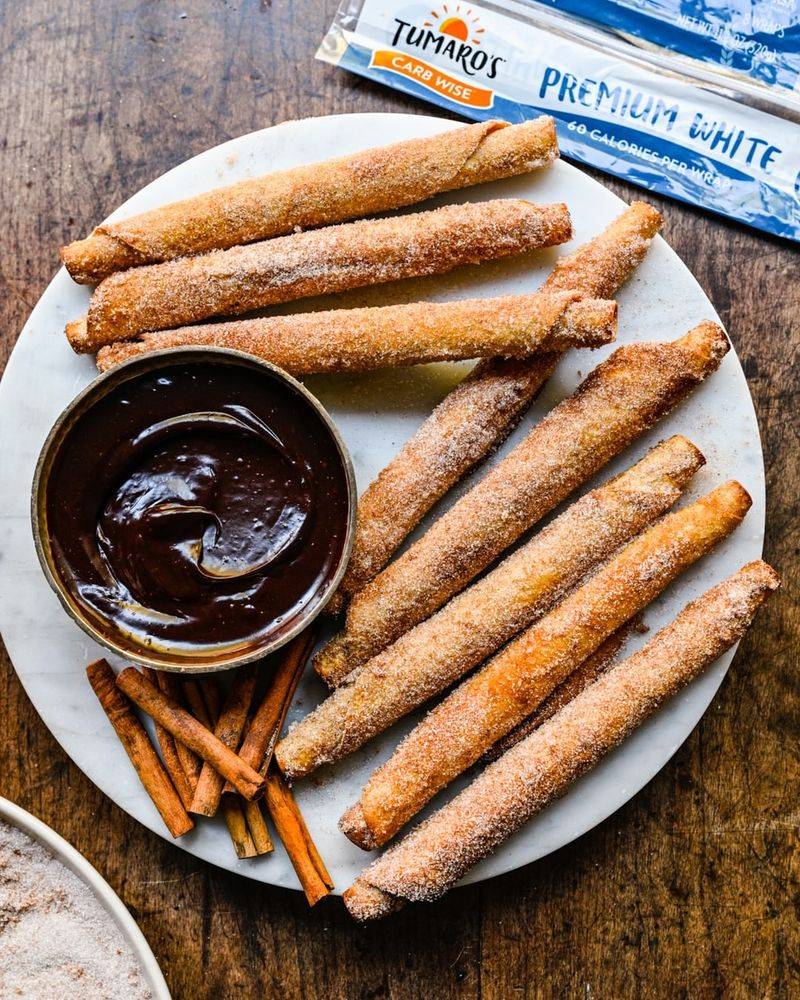 Mini Churros with Chocolate Sauce