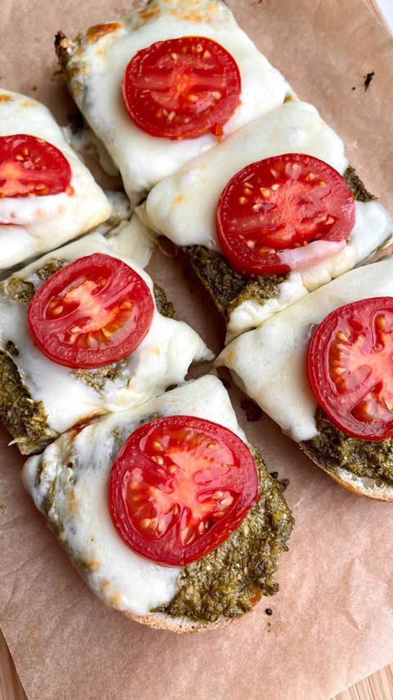 Mozzarella, Pesto, and Tomato