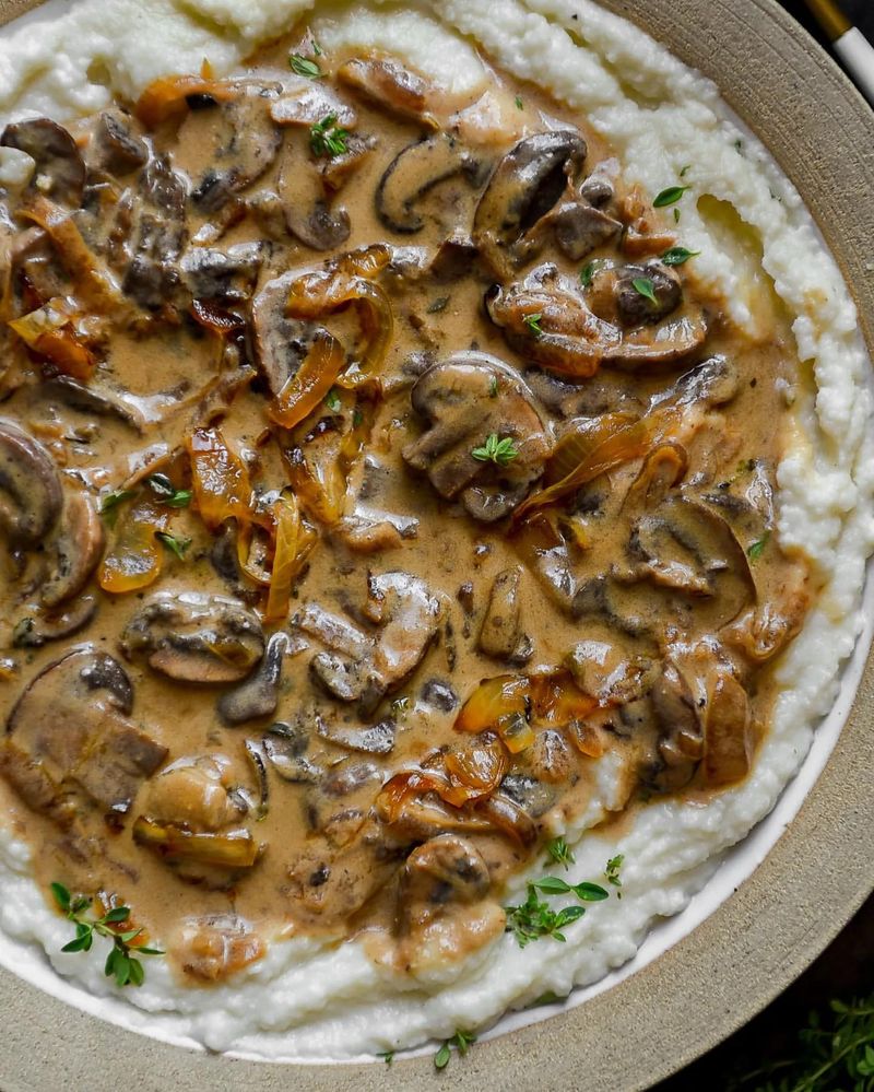 Mushroom and Lentil Stroganoff