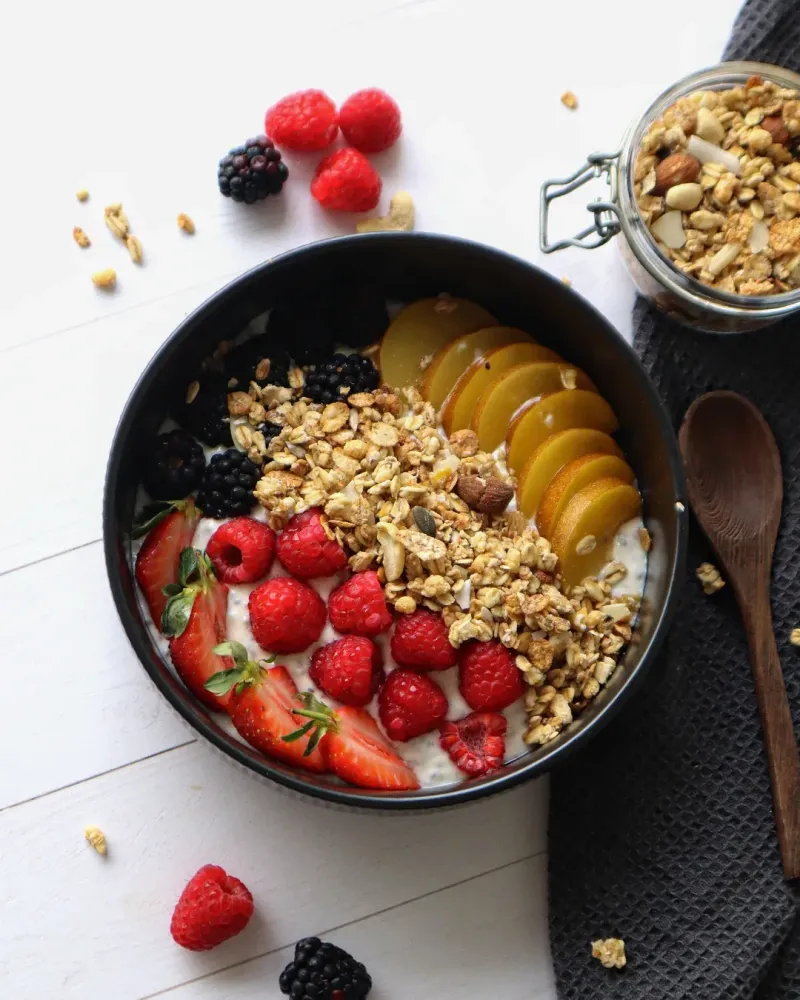 Nutty Granola with Berries