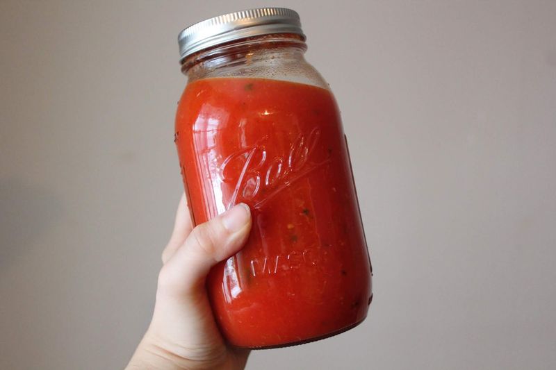 Pasta Sauce from Tomato Scraps
