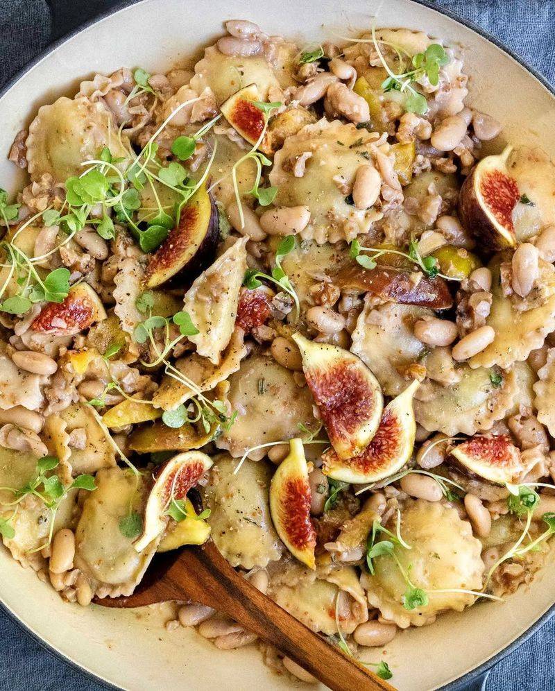 Pasta with Blue Cheese and Figs