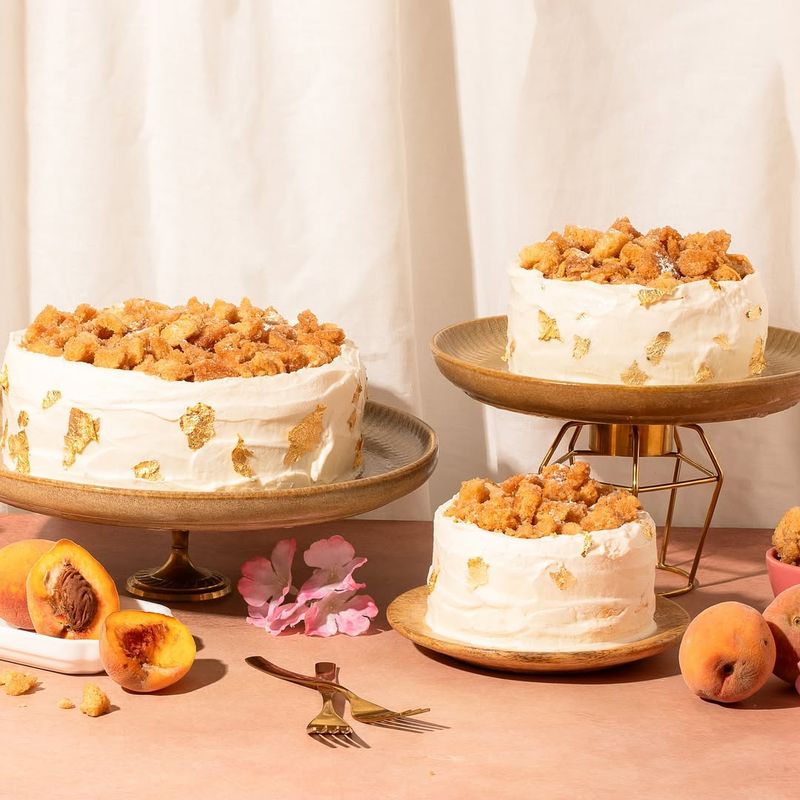 Peach Melba Layer Cake