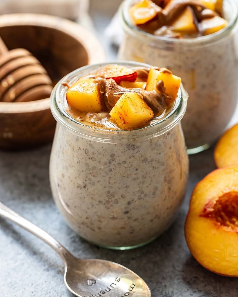 Peach Pie Overnight Oats