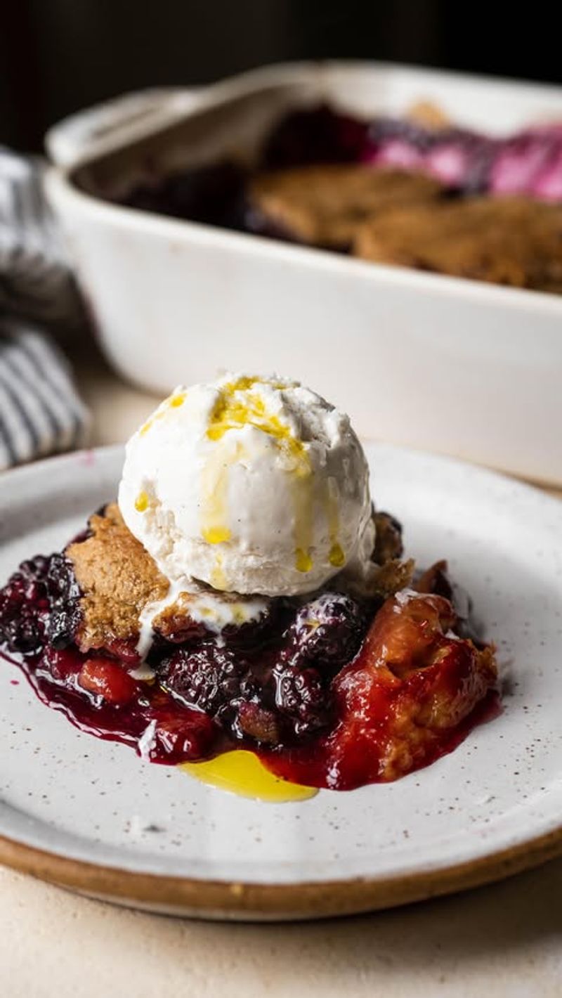 Peach and Berry Cobbler