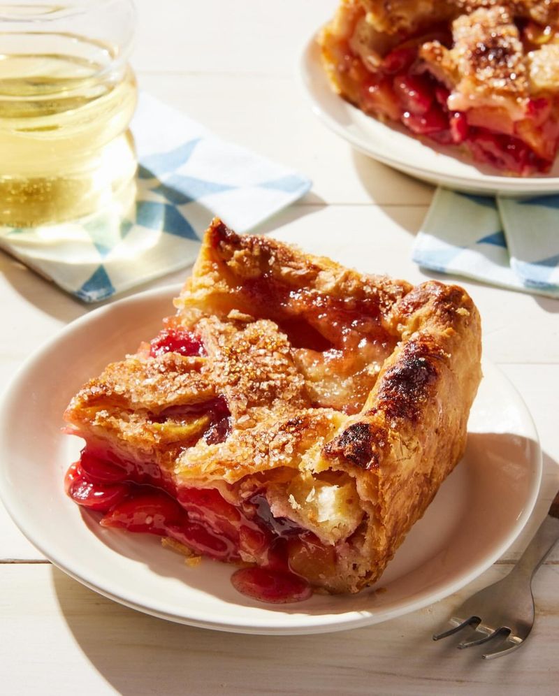 Peach and Raspberry Slab Pie