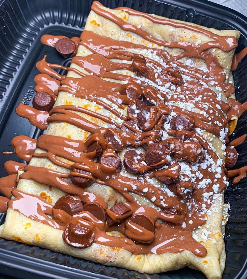 Peanut Butter Chocolate Crêpes