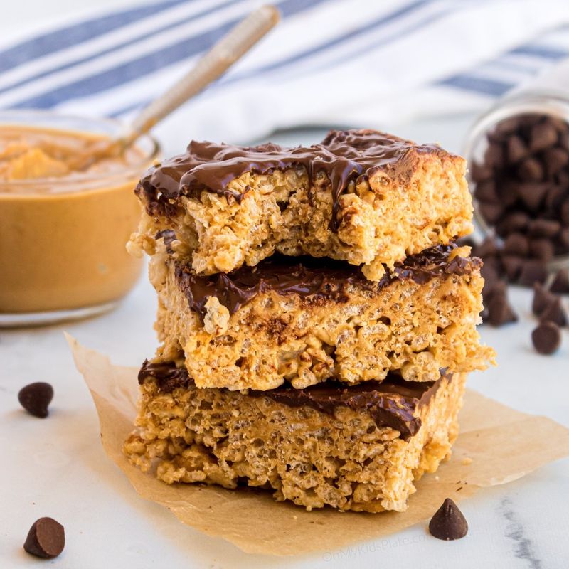 Peanut Butter Chocolate Rice Krispie Treats