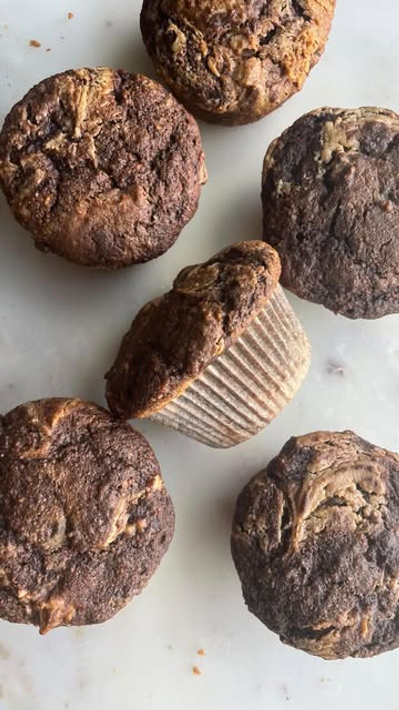 Peanut Butter Chocolate Swirl Muffins