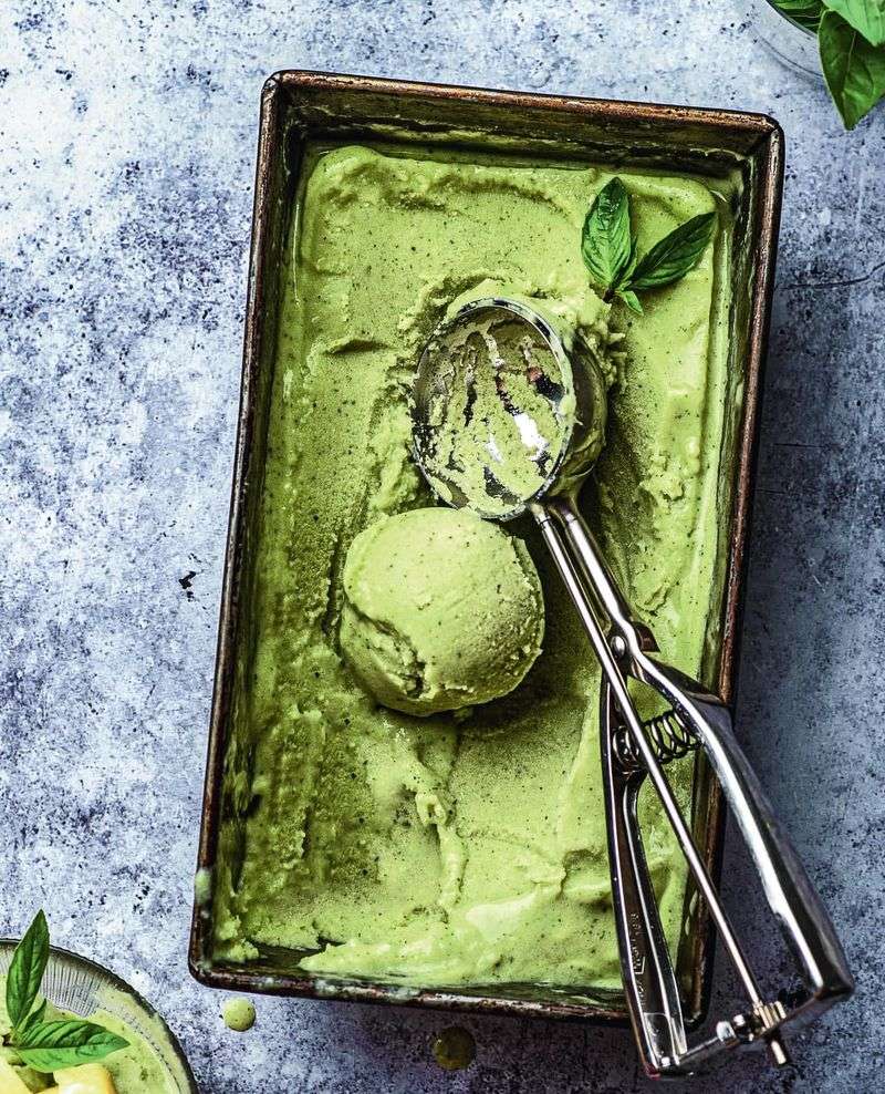 Pineapple Basil Sorbet