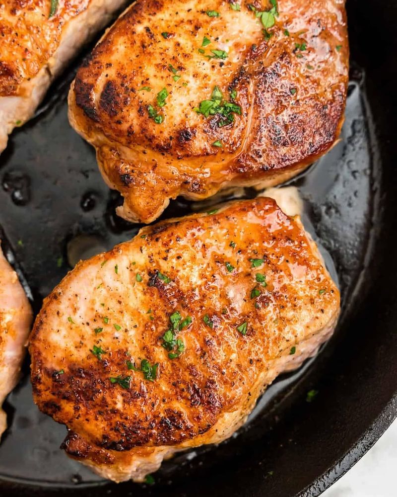 Popcorn-Crusted Pork Chops