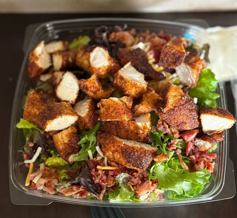 Popeyes Blackened Chicken Caesar Salad